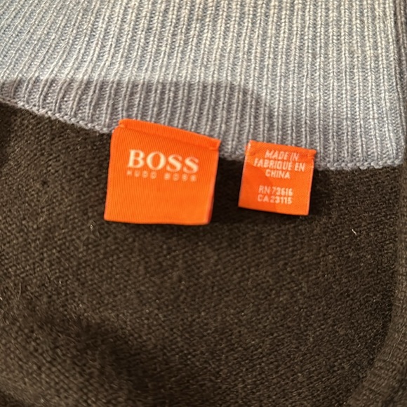 Hugo Boss Mens Half Zip Sweater Size L - Picture 4 of 5